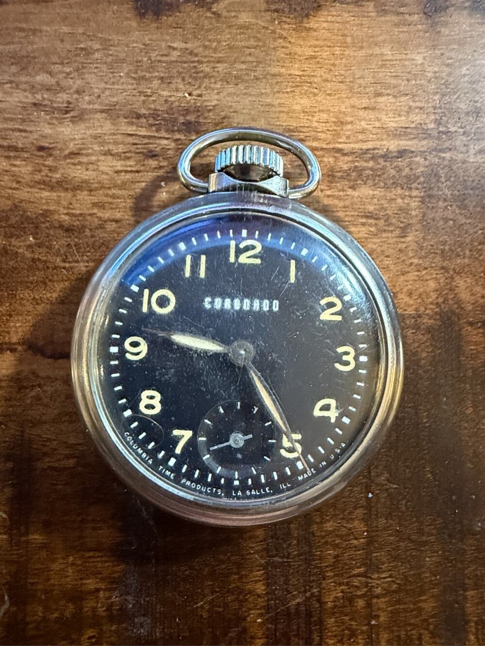Coronado Columbia Time Products Dollar Pocket Watch Mechanical Wind Up